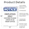 Signmission Employees Only Visitors Please OSHA Notice Sign, Plastic, 12in W x 18in L, 2PK OS-2PACK-NS-P-1218-V-12009 - alternate 4